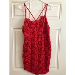 Hello Molly red lace dress.